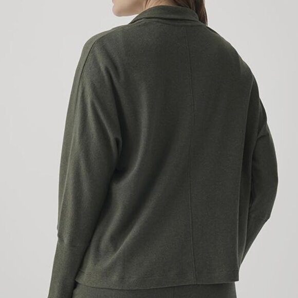 Pact Organic Cotton Women's Relaxed Blazer in Evergreen Heather, size S, NWT - Picture 4 of 9